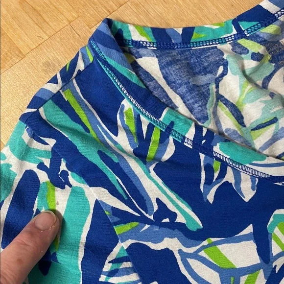 Lilly Pulitzer Palmetto Bamboo Pima Cotton 3/4 sleeve V neck top women’s size M - Picture 14 of 14